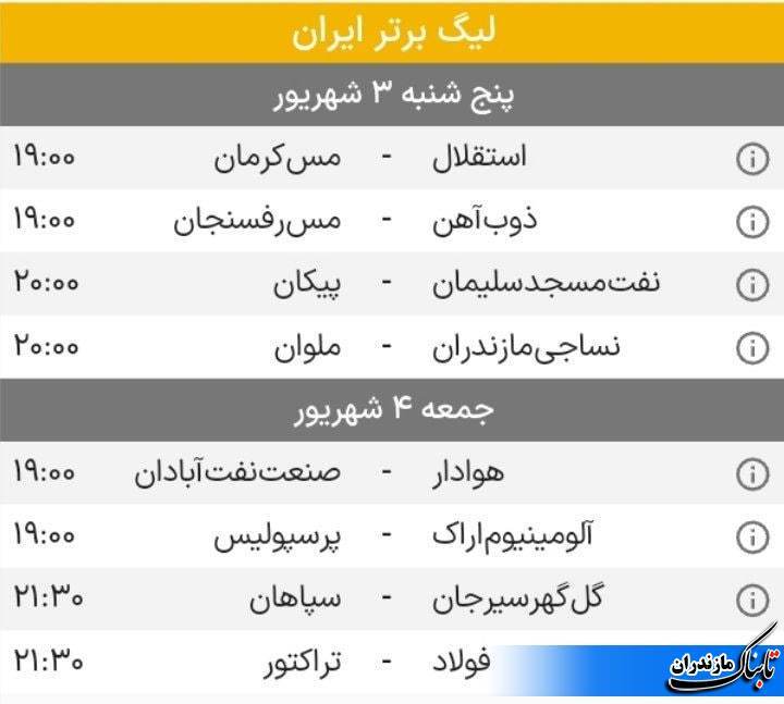 امروز نساجی و ملوان در ورزشگاه شهید وطنی قائمشهر