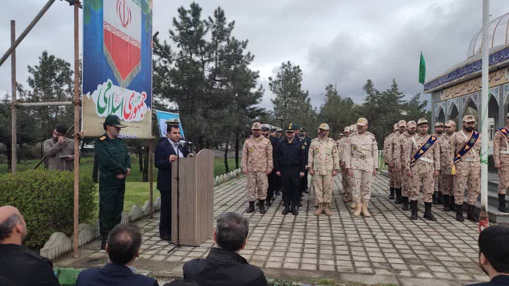 پرچم جمهوری اسلامی ایران در شهرستان آستارا به اهتزاز درآمد