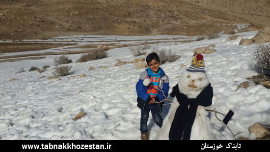 تصاویر/ برف بازی خوزستانی ها در منطقه مونگار