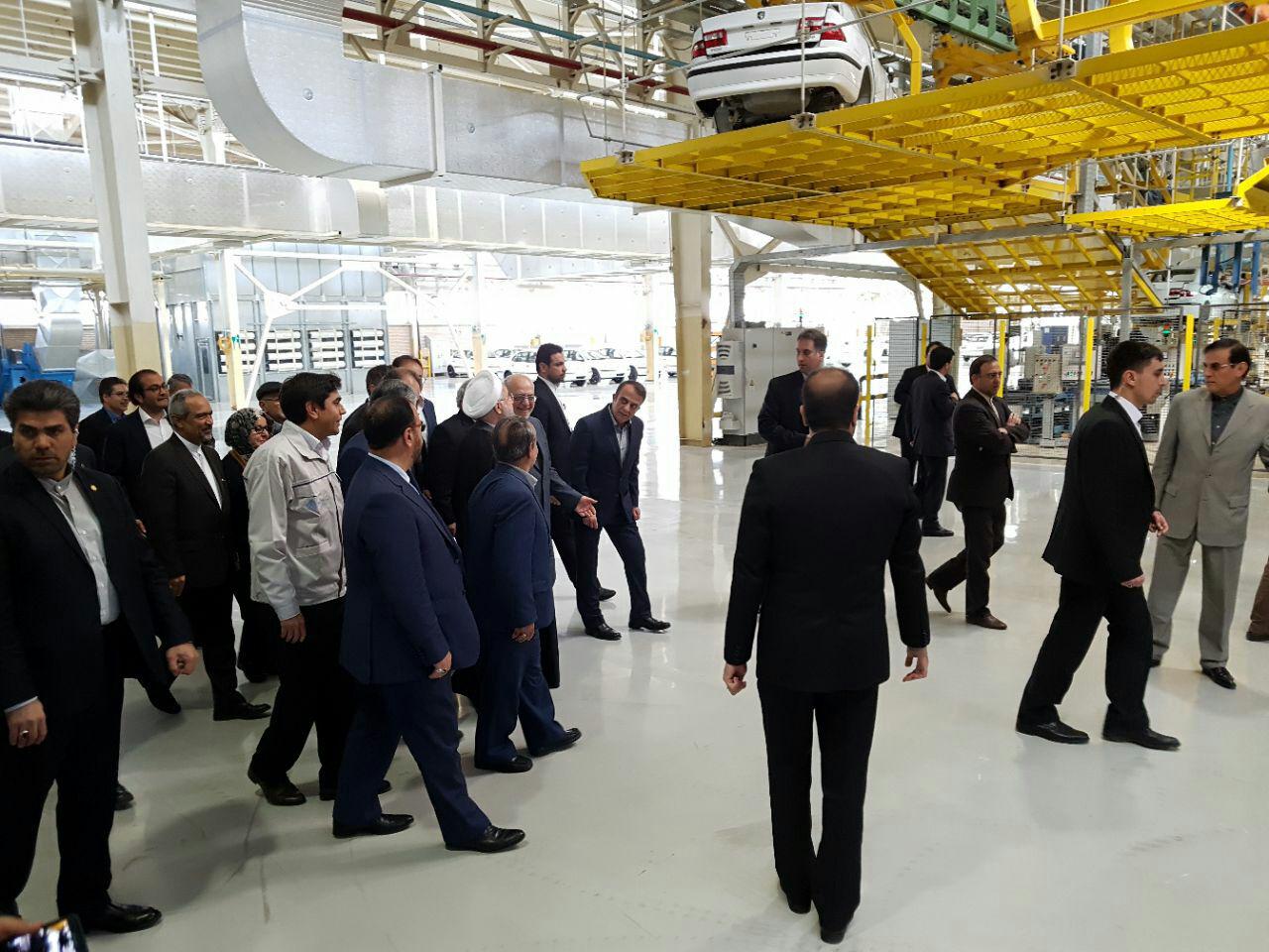 طرح توسعه خط رنگ و بدنه با حضور رئیس&zwnj;جمهور کلنگ زنی شد