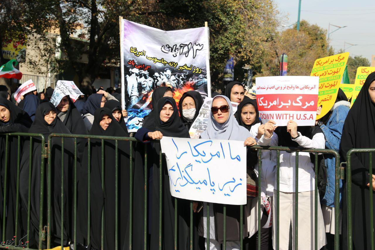 مردم قزوین با شعار مرگ بر امریکا اظهارات خصمانه آمریکایی ها را محکوم کردند