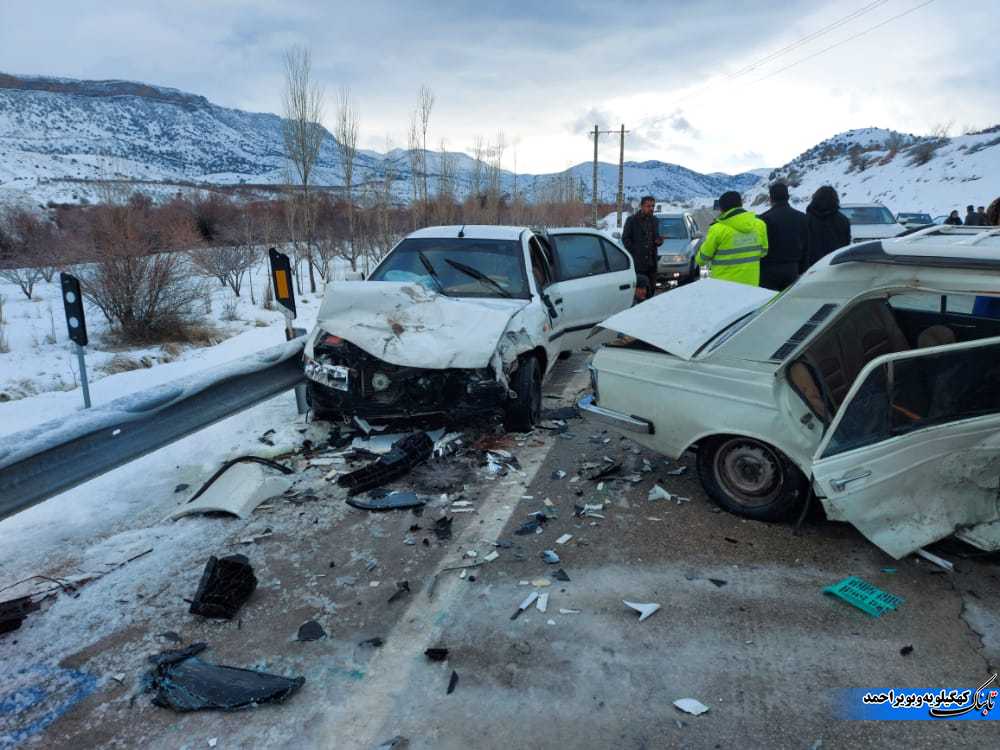 یک کشته و ۷ مصدوم در تصادف در محور یاسوج _ شیراز