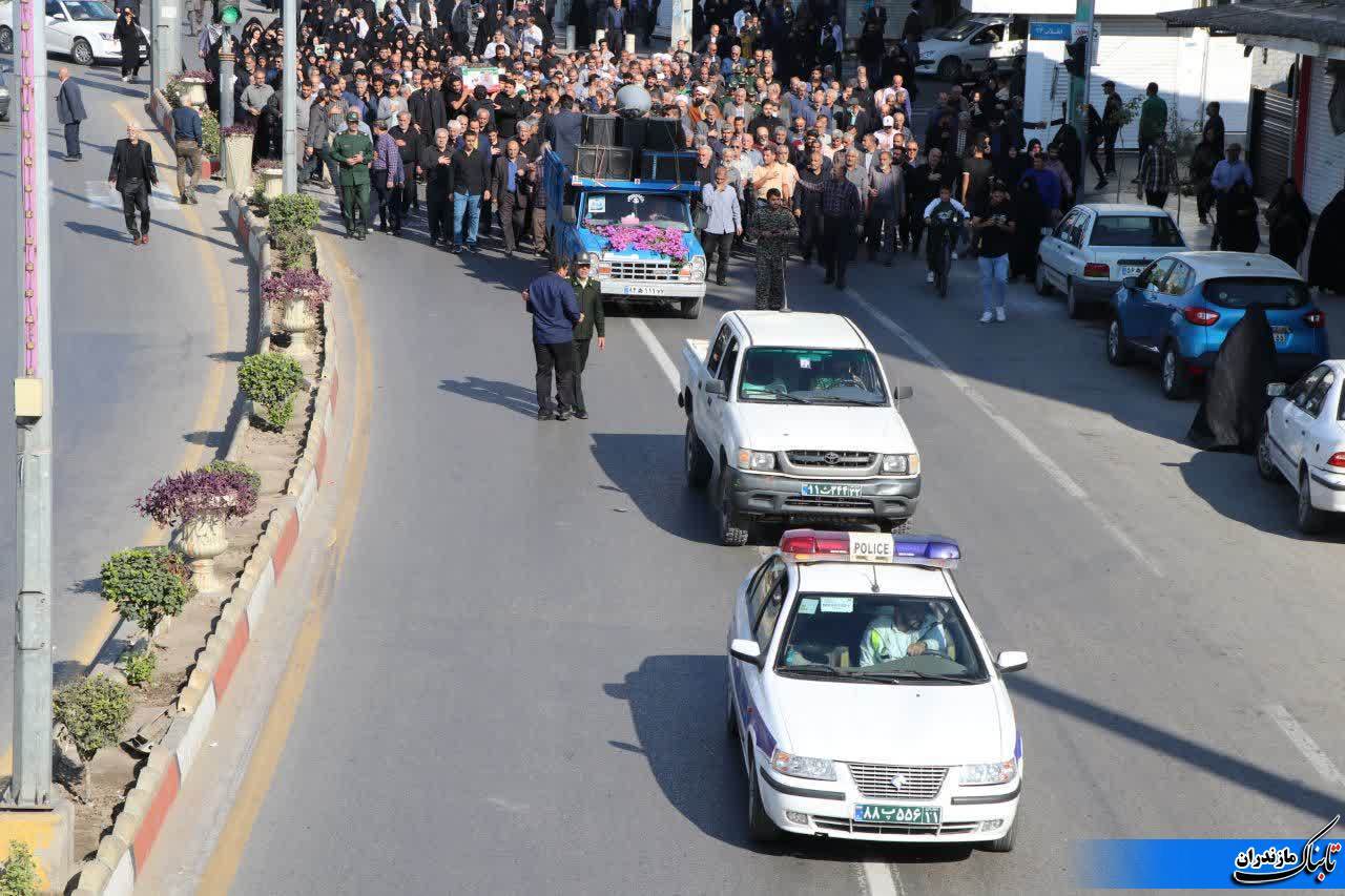 تشییع جانباز شهید شعبان صادقی زرندینی در نکا