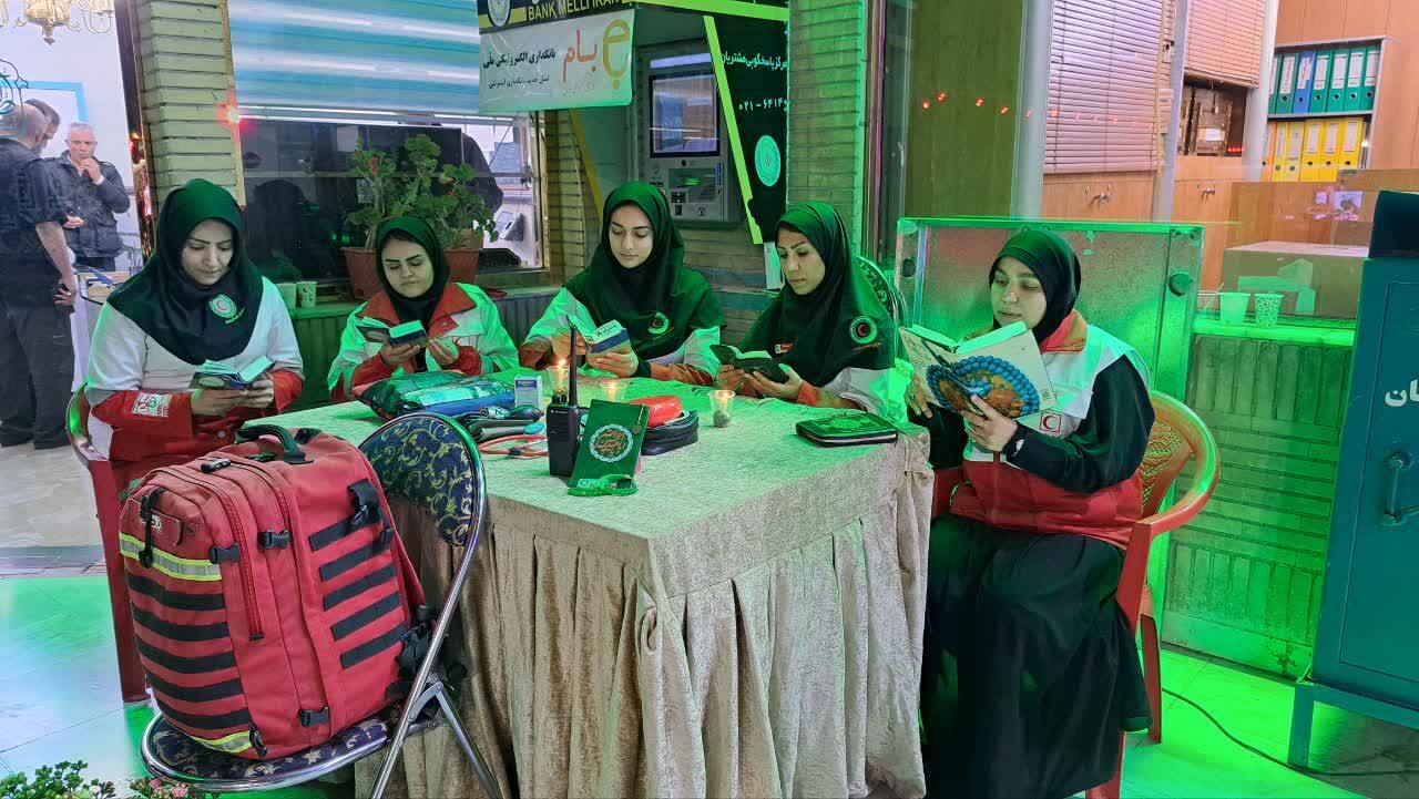 پوشش امدادی مراسم لیالی قدر رمضان ۱۴۰۳ در حرم امامزاده صالح (ع)