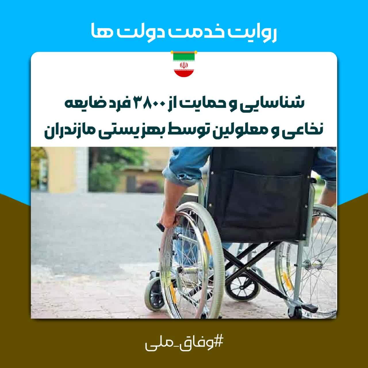 حمایت از ۳۸۰۰ فرد ضایعه نخاعی و معلولین توسط بهزیستی مازندران