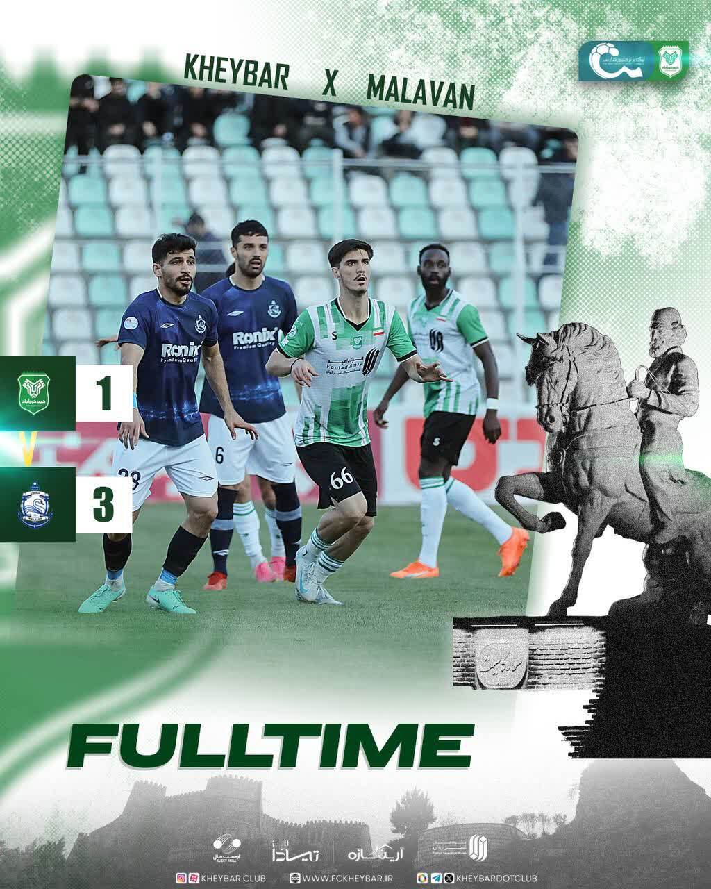 شکست خیبر خرمآباد مقابل ملوان بندرانزلی