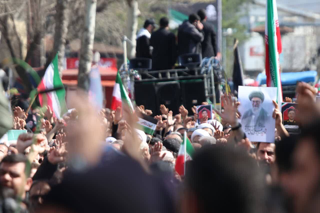 شش ستاره در آسمان افتخار گیلان / تشییع باشکوه شهدای گیلانی جنگ تحمیلی آمریکایی ـ صهیونی در رشت + تصویر
