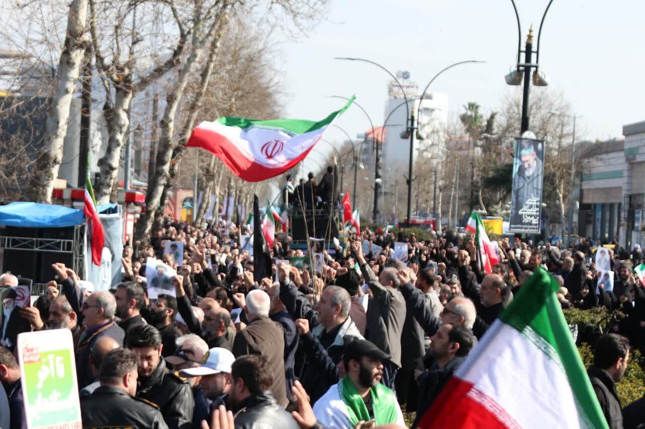 شش ستاره در آسمان افتخار گیلان / تشییع باشکوه شهدای گیلانی جنگ تحمیلی آمریکایی ـ صهیونی در رشت + تصویر
