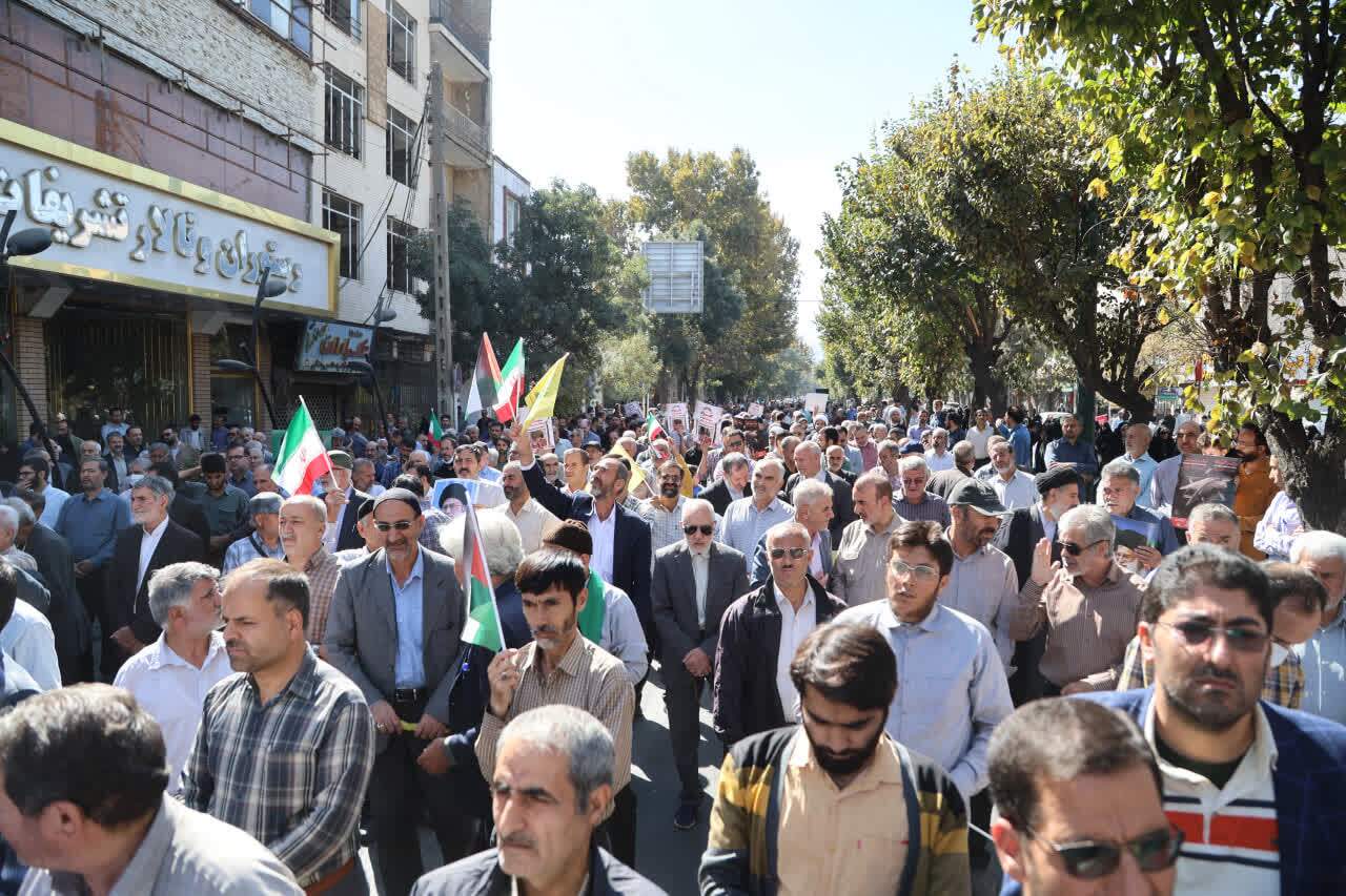 راهپیمایی &laquo;بشارت نصر&raquo; در حمایت از مردم غزه در همدان برگزار شد + عکس
