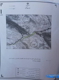 محدوده اصلاح و تدقیق حدود مرزی بر روی نقشه